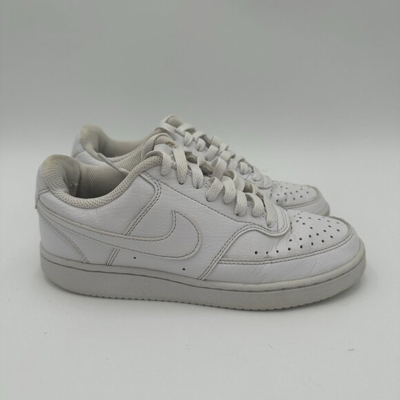 Nike Shoes Womens US Size 6.5 Court Vision Triple White Platform Sneakers - Picture 1 of 7